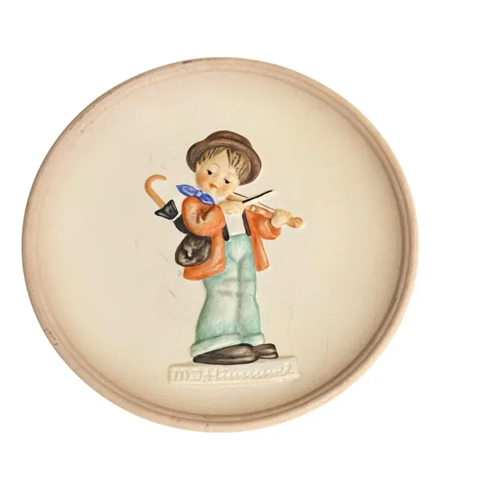 Goebel Mini Plate 1984-1987 “Little Music Makers”   Porcelain Fiddler Vintage